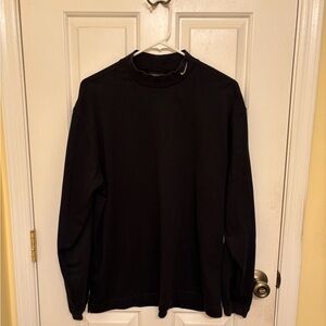 Nike Golf Black Classic Mock Neck Long Sleeve Shirt